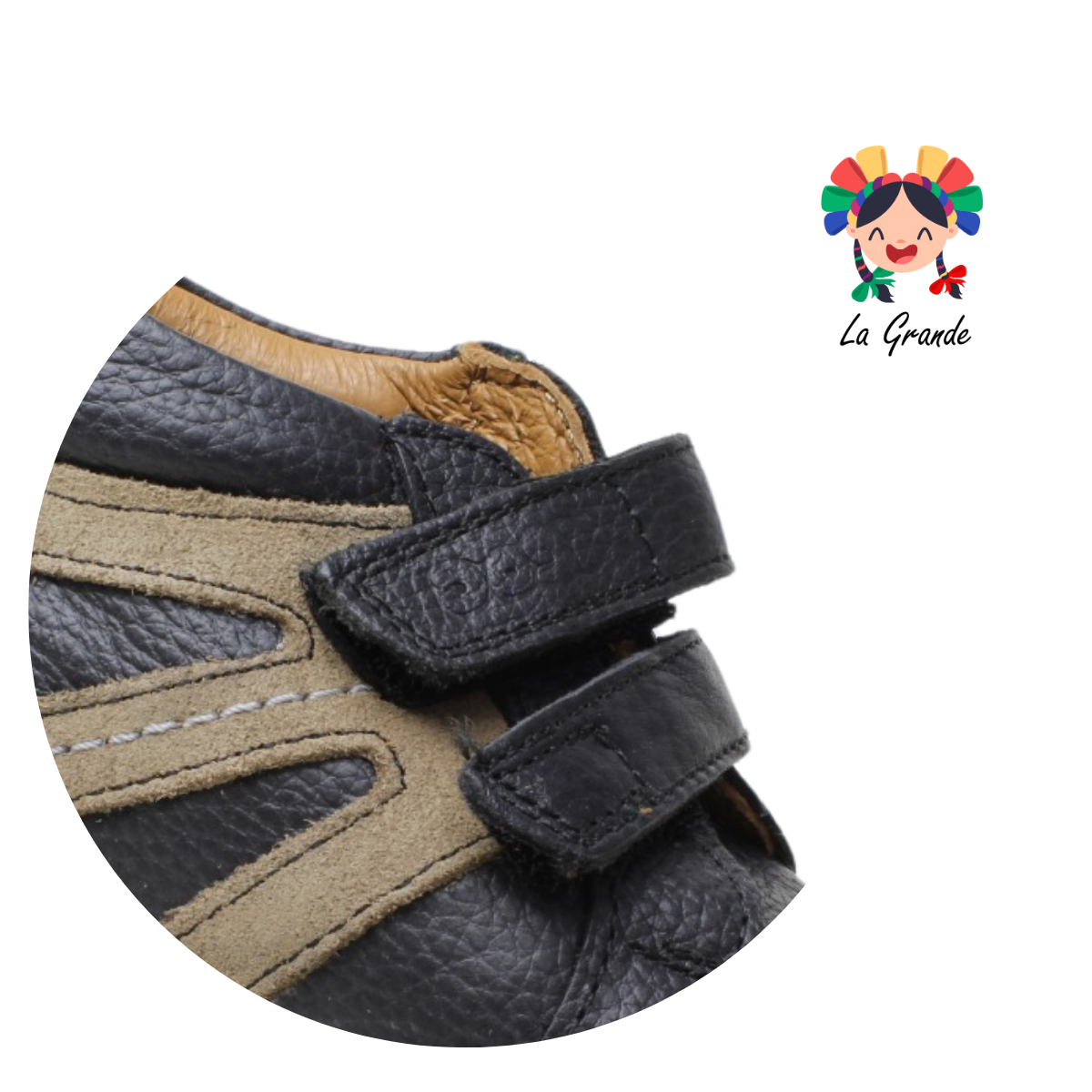 1270 DOGI Negro Zapato Para Bebé