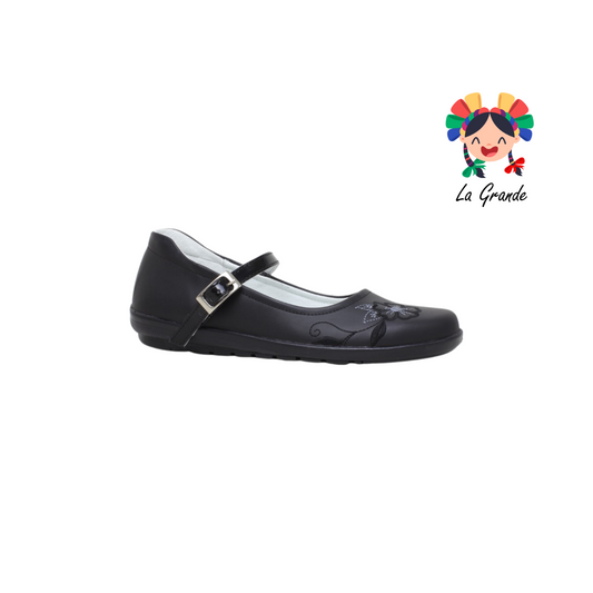 1293 DOMINIQ Negro Zapato infantil para niña y jóven
