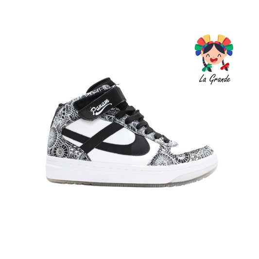 010859 PANAM Blanco negro mandala tenis para Joven,Dama y Caballero nacional original