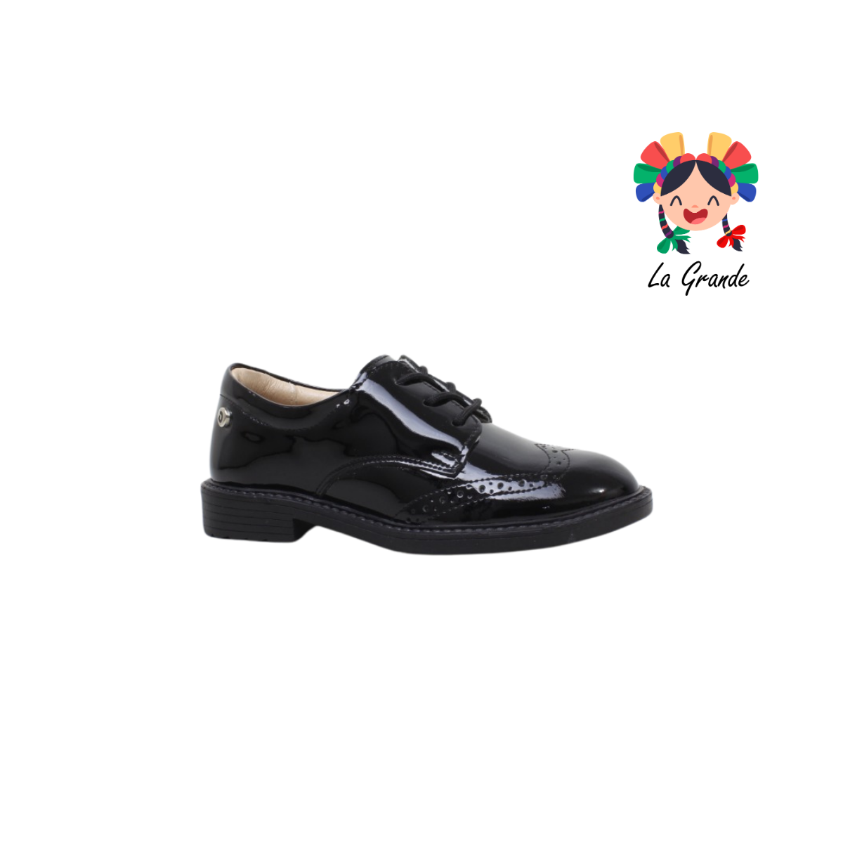 1314 DOGI Negro Charol Zapato Escolar para Niña y Dama