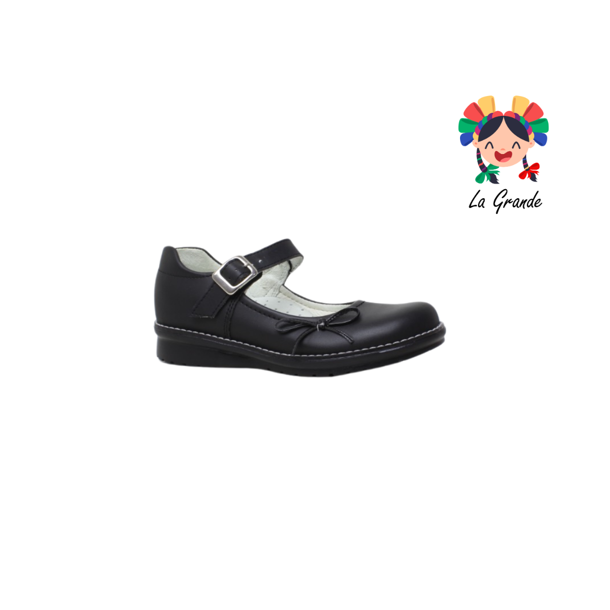 1351 DOMINIQ Negro Zapato Escolar para Niña