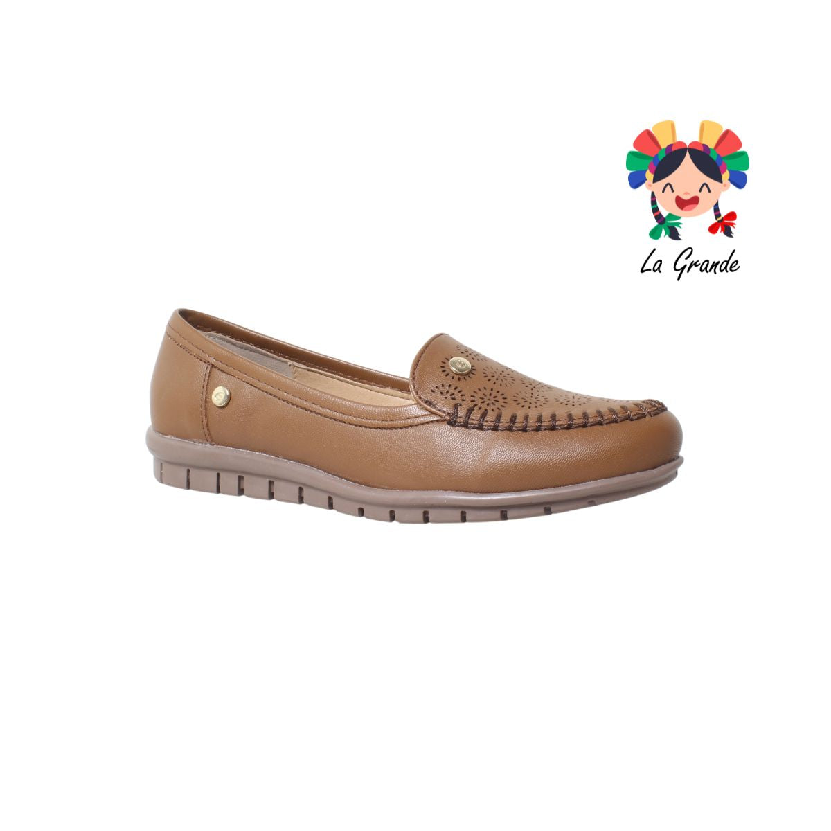 1407 ETNIA Camel Cabra Zapato Confort para Dama