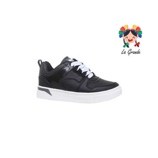 1416 DOMINIQ negro tenis tipo choclo infantil para niña