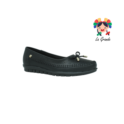 1418 ETNIA Negro Cabra Zapato Casual para Dama