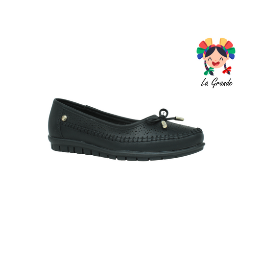 1418 ETNIA Negro Cabra Zapato Casual para Dama