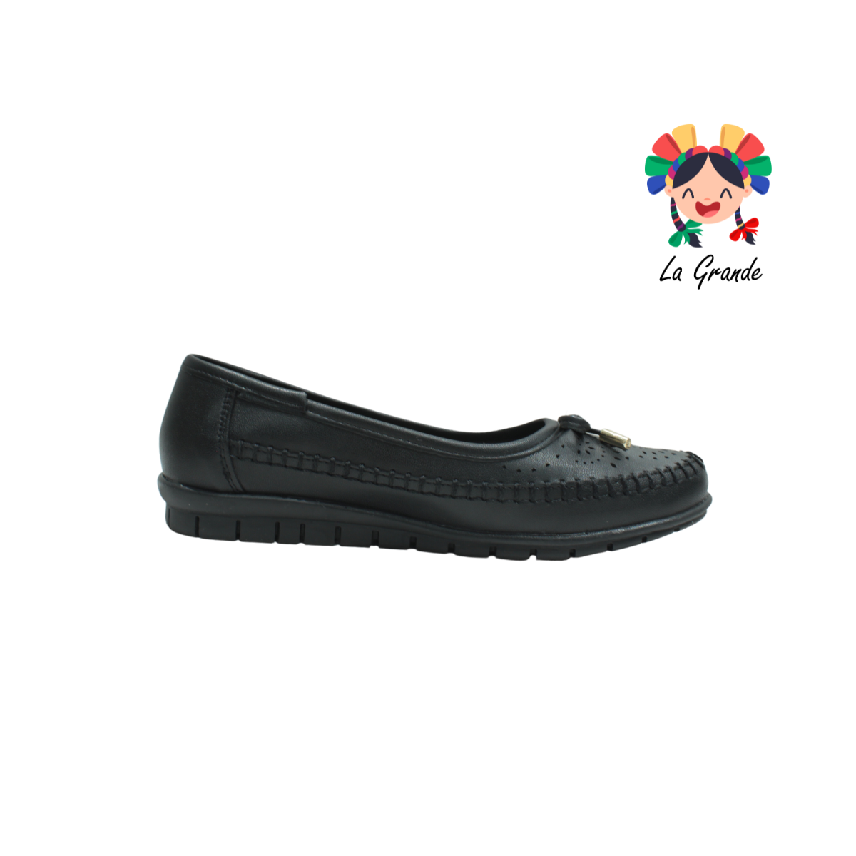 1418 ETNIA Negro Cabra Zapato Casual para Dama