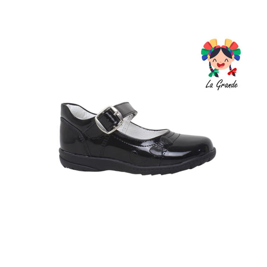 142 GABRIELA Negro Charol Zapato Escolar Infantil Niña Suela Givsa