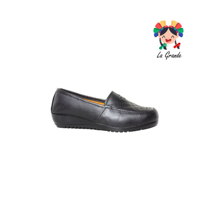 145 AMPARO Negro Piel Zapato Confort para Dama