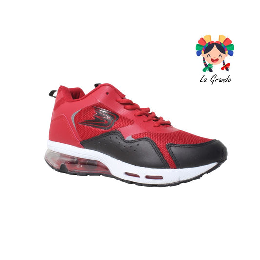 058 BOOST Rojo Negro Sintético Tenis de Basquetbol con Válvula para Caballero