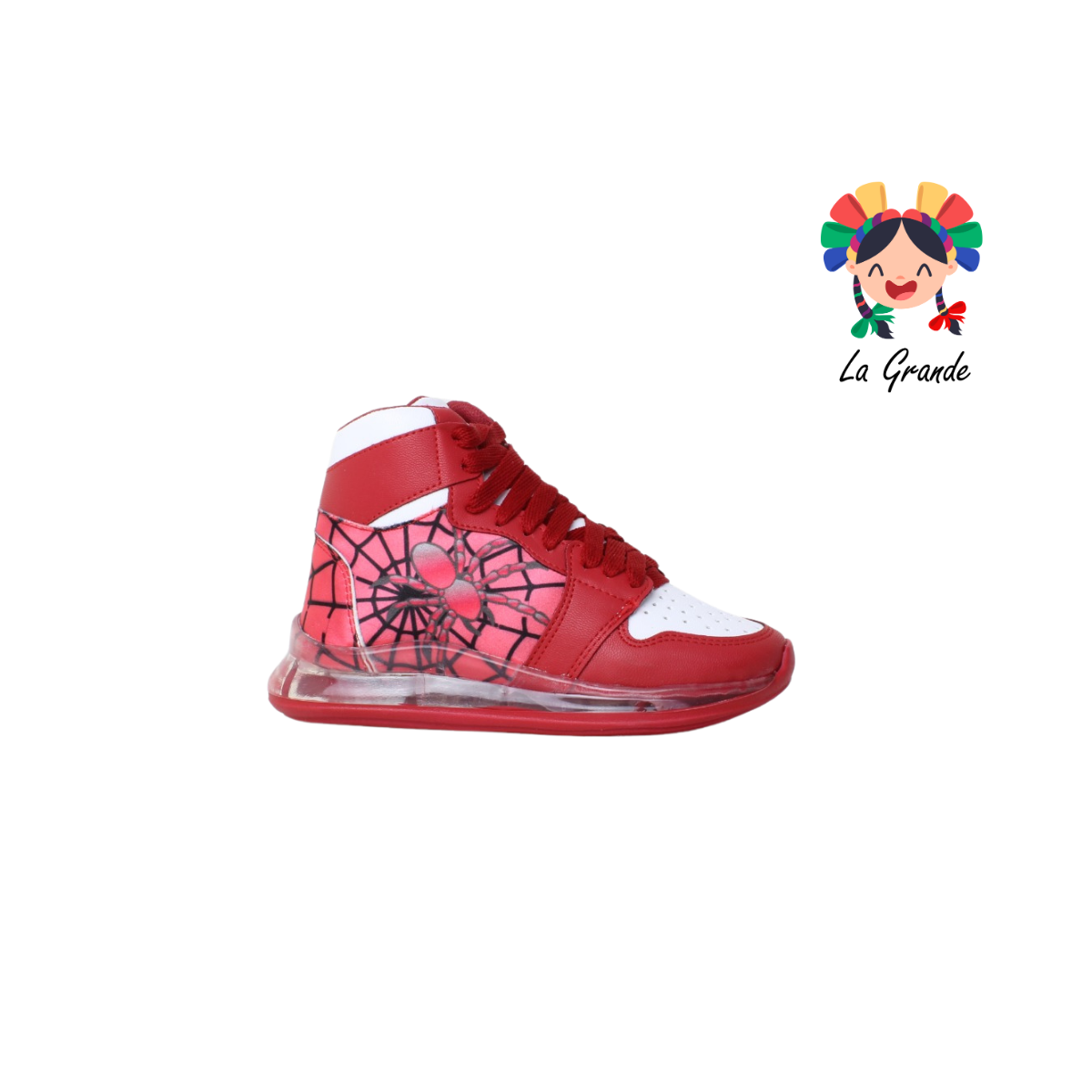 15000 ARAÑA PAOLA RAMIREZ Rojo Sint Tenis Casual Bota para Niño