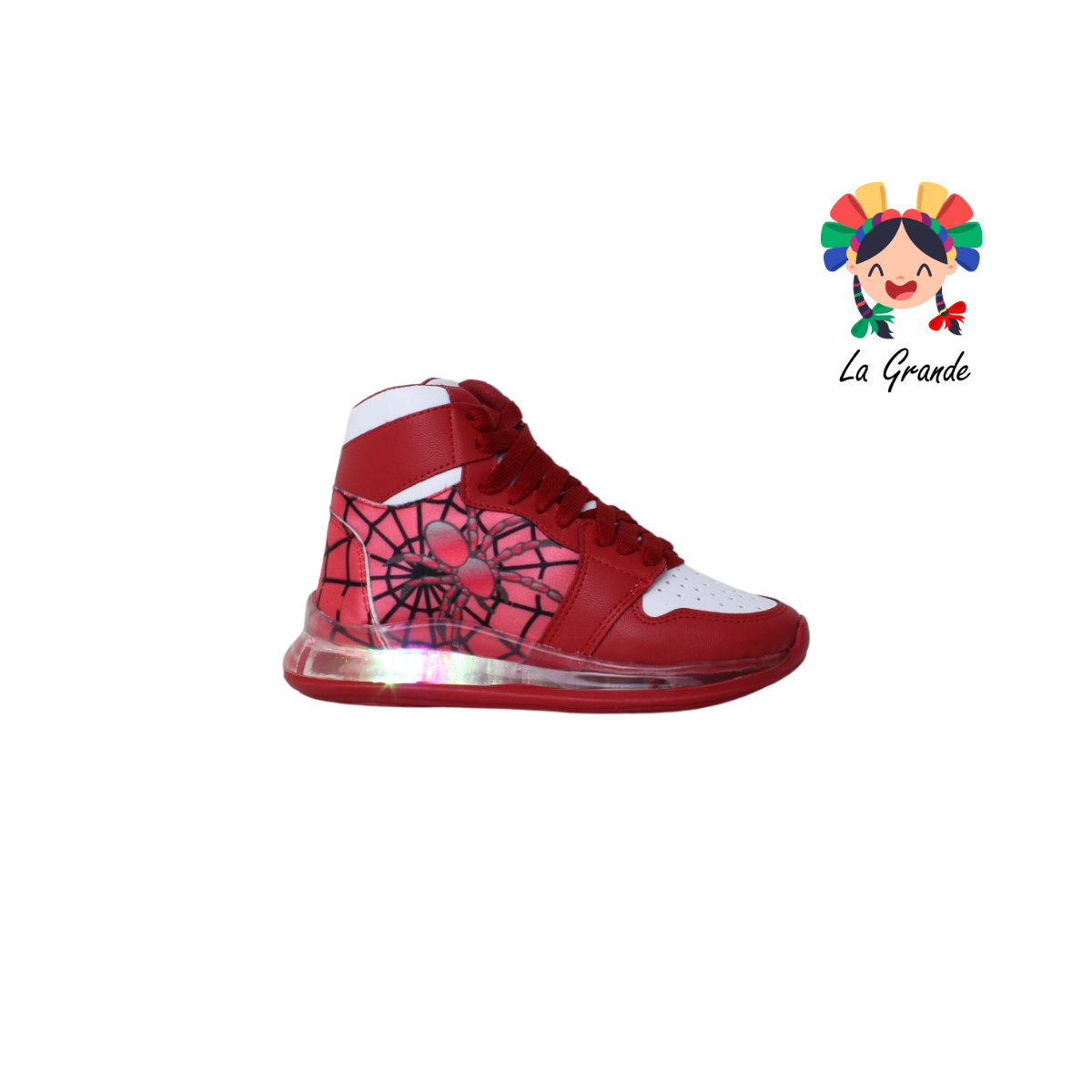 15000 ARAÑA PAOLA RAMIREZ Rojo Sint Tenis Casual Bota para Niño