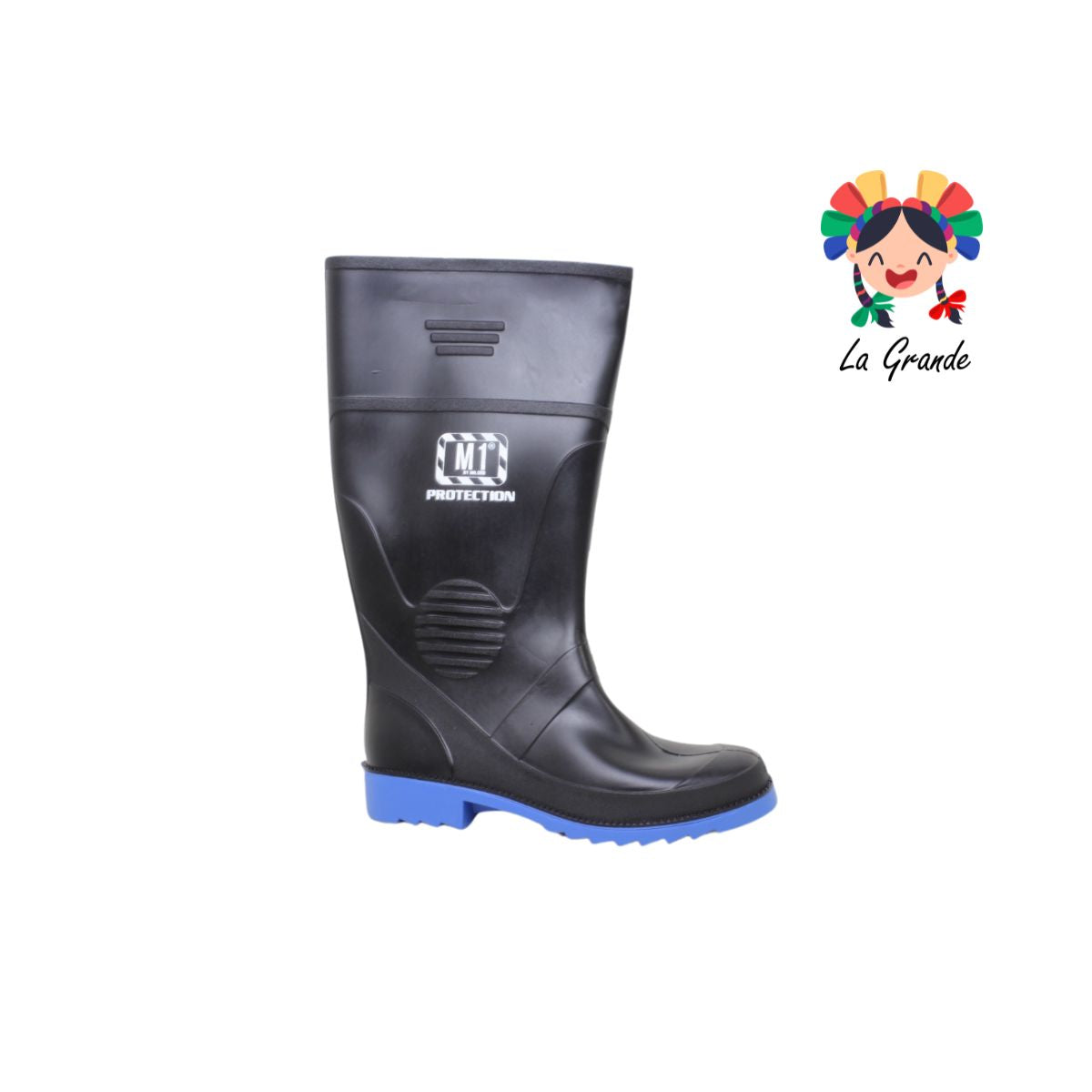 1533 TOP MODA negro negro bota de hule alta para caballero