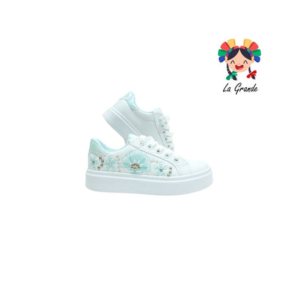 156 FRIDAYS Blanco Turqueza Tenis casual Infantil Niña y Dama