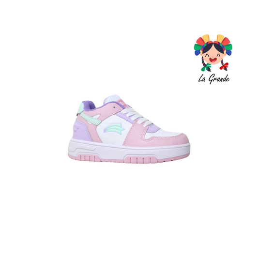 1646 ADIORA Blanco Multicolor Sint Tenis Casual para Niña