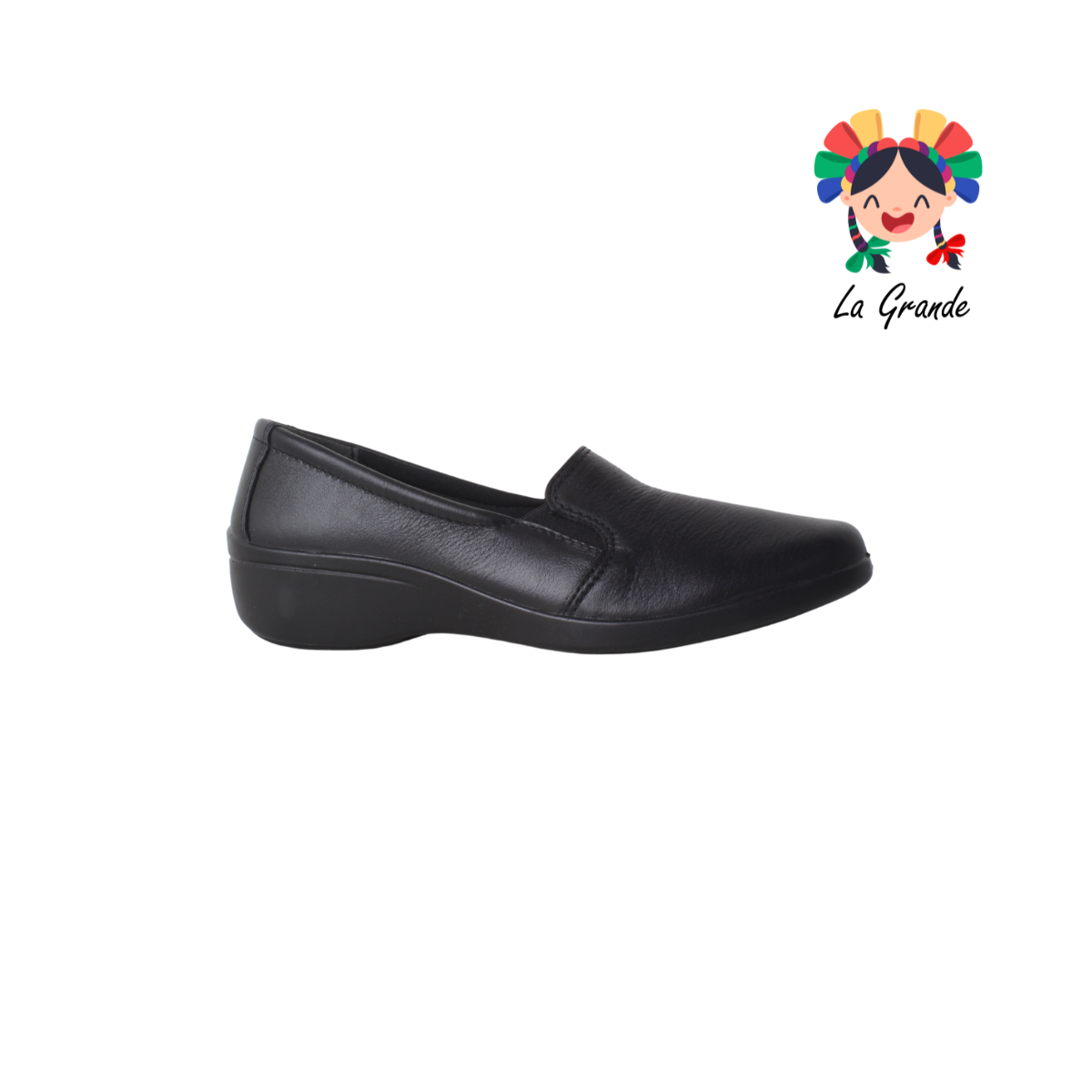 18113 FLEXI Negro Piel Mocasín Confort para Dama