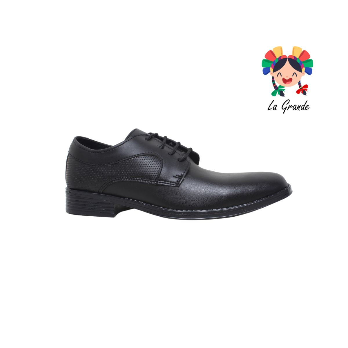 186-C ADRIANO GIANETTI Negro Sint Zapato Escolar para Caballero