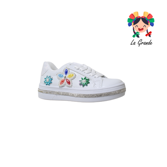 1903 FRIDAYS Blanco Blanco Sintético Tenis Escolares para Niña