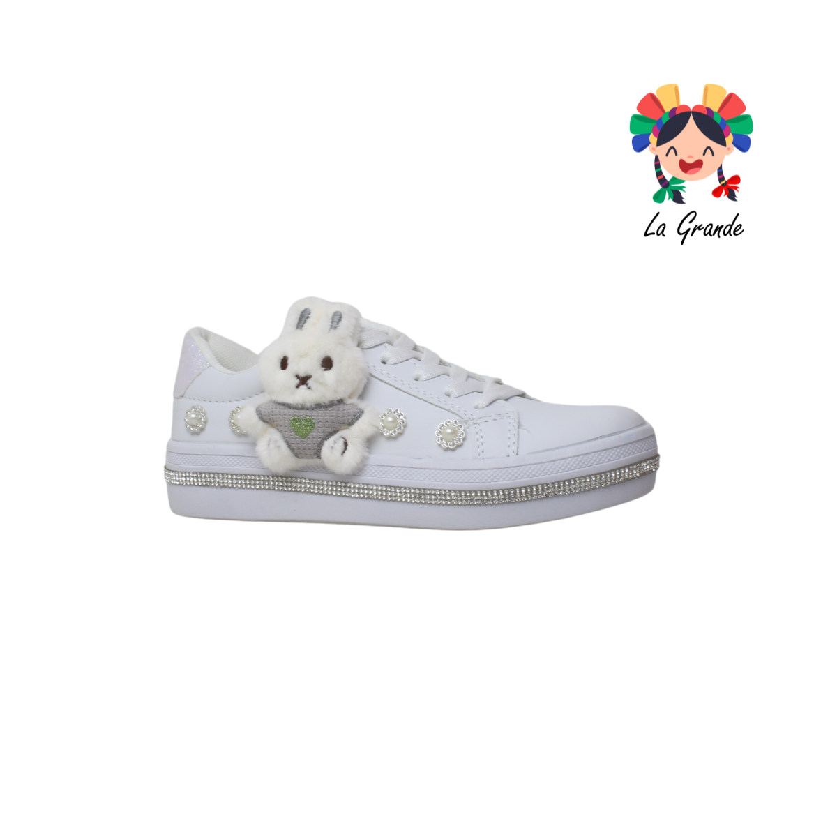 1906 FRIDAYS Blanco Blanco Sint Conejo Tenis Casual para Niña y Dama