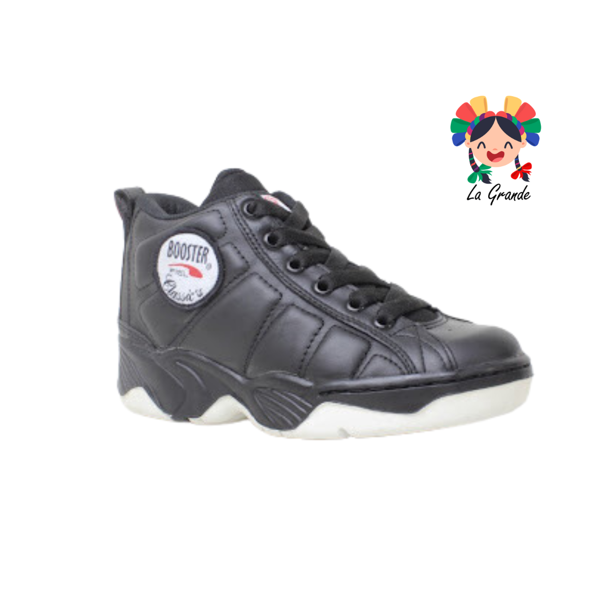 2008 BOOSTER negro tenis de bota casual joven dama y caballero