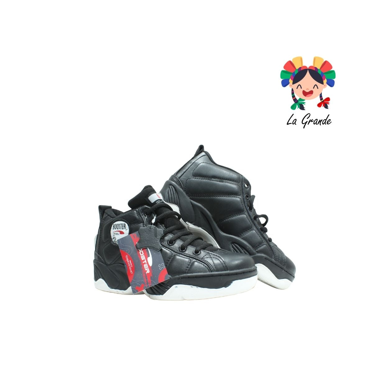 2008 BOOSTER negro tenis de bota casual joven dama y caballero