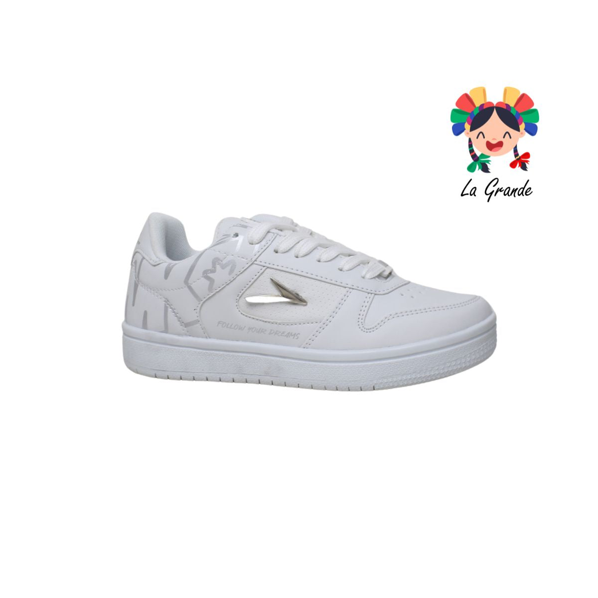 200 WALKQUIR Blanco Blanco Tenis Choclo para Joven