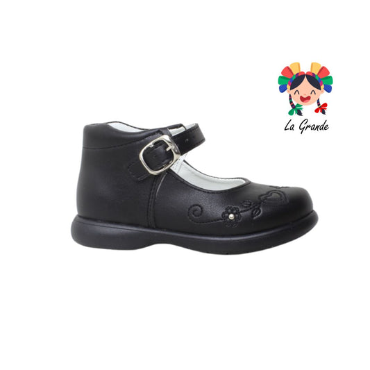 201-291 CLEO Negro zapato escolar infantil para niña