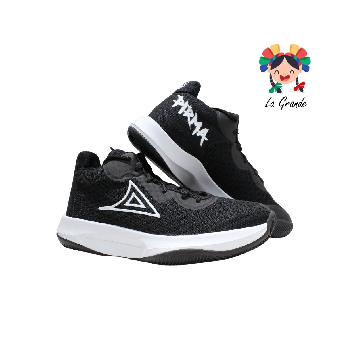 2014 PIRMA Negro Blanco Textil Tenis Basketball para Caballero