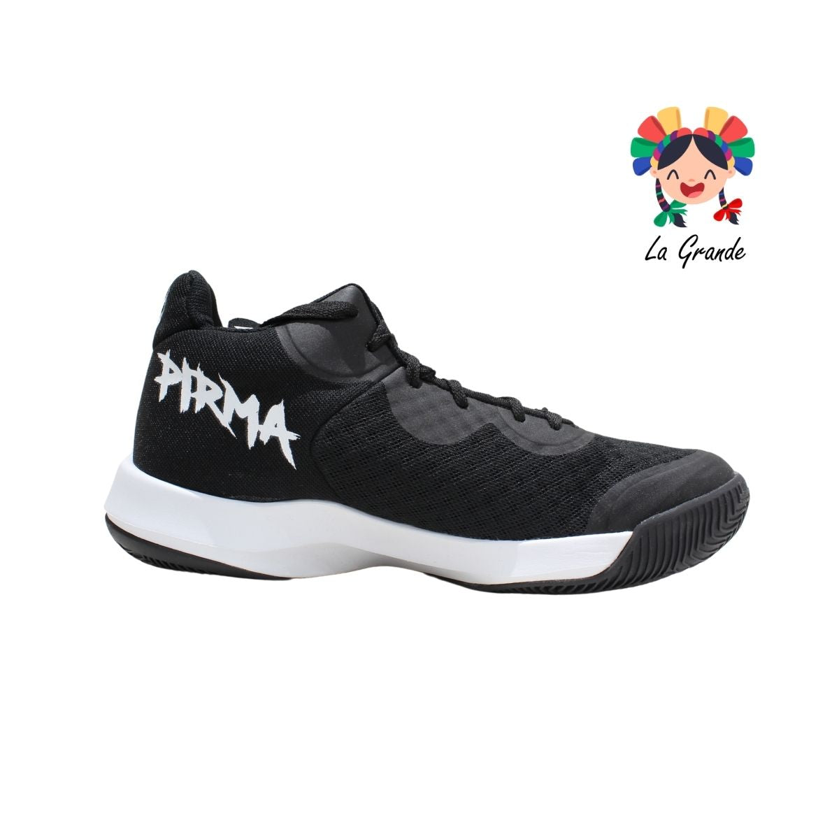 2014 PIRMA Negro Blanco Textil Tenis Basketball para Caballero