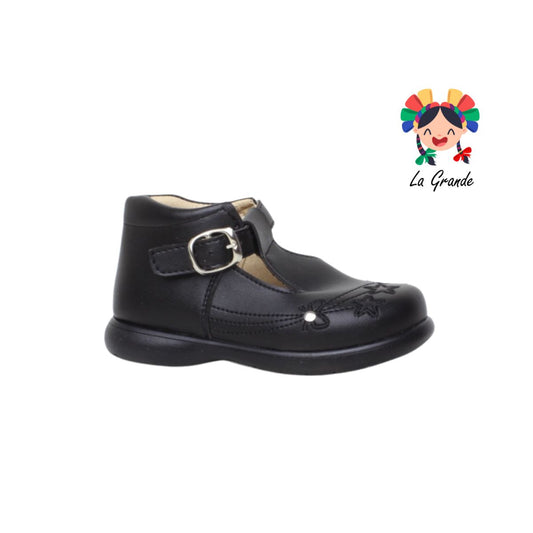 202-372 CLEO Negro zapato escolar infantil para niña