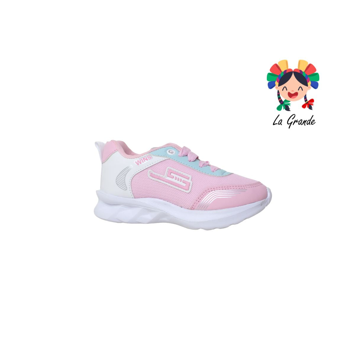 2020 WINS Cielo Blanco Textil Tenis Casual Choclo para Niña