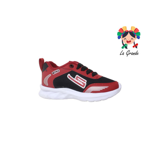 2020 WINS Negro Rojo Sint Tenis Casual Choclo para Niño