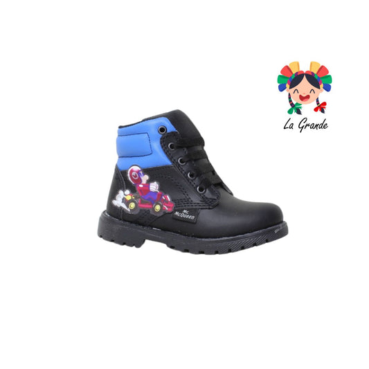 2039 MCQUEEN Negro Azul Sintético Bota Casual para Niño