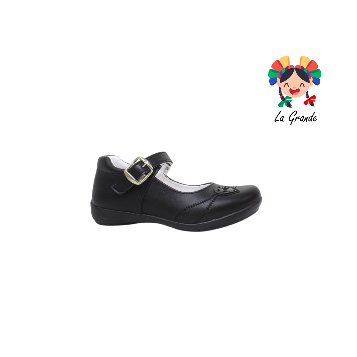 21-463 CLEO Negro Sint Zapato Escolar Para Niña y Dama