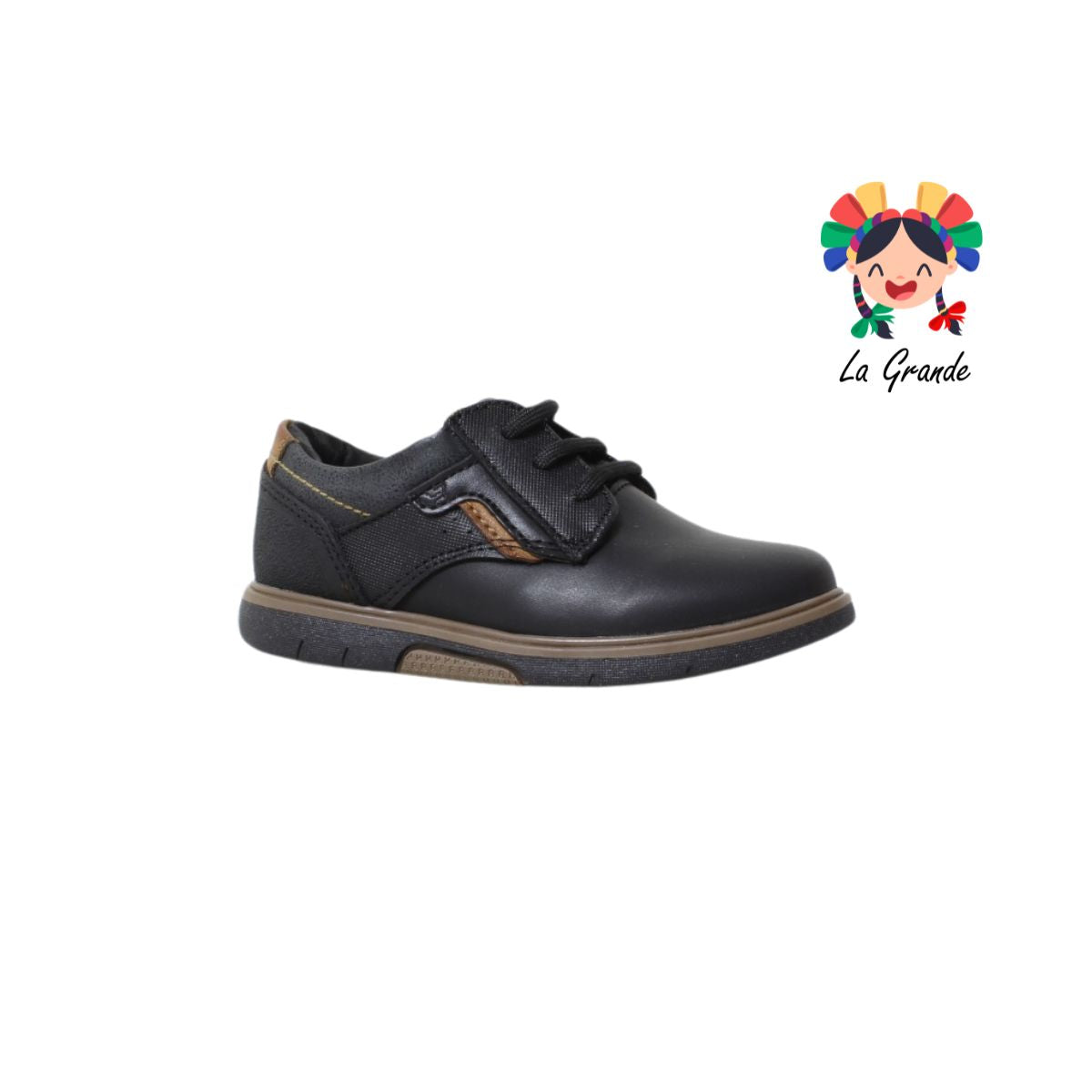 2118 CUSTOM Negro Camel Sint Zapato Casual para Niño