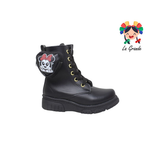 2210 ANDRE LOV Negro Naorobi Bota Alta Casual para Niña