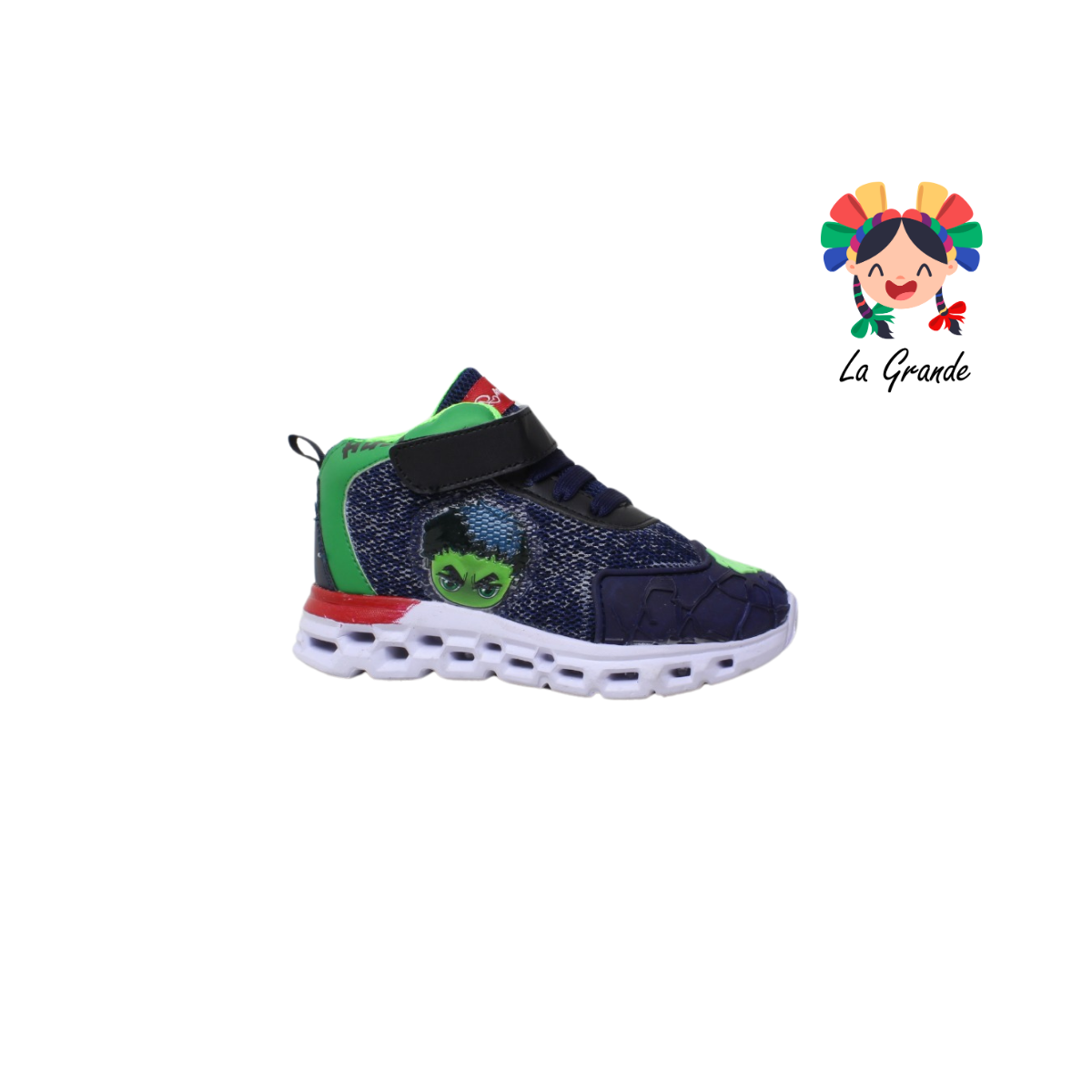 22017 ROJO ARANDANO Marino Verde Sint tenis Casual tipo bota Luces LED para Niño