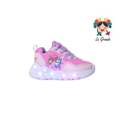 22023 BLU ROJO ARANDANO Rosa Lila Sintético Tenis Choclo Casual con Luces para Bebé