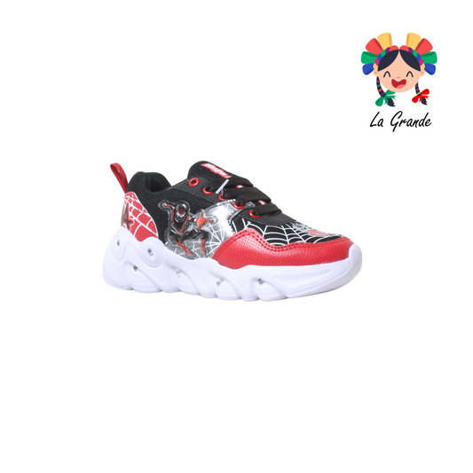 22023 ROJO ARANDANO Araña Ngo Rojo Oxfd Sint Tenis Choclo Casual con Luces para Niño