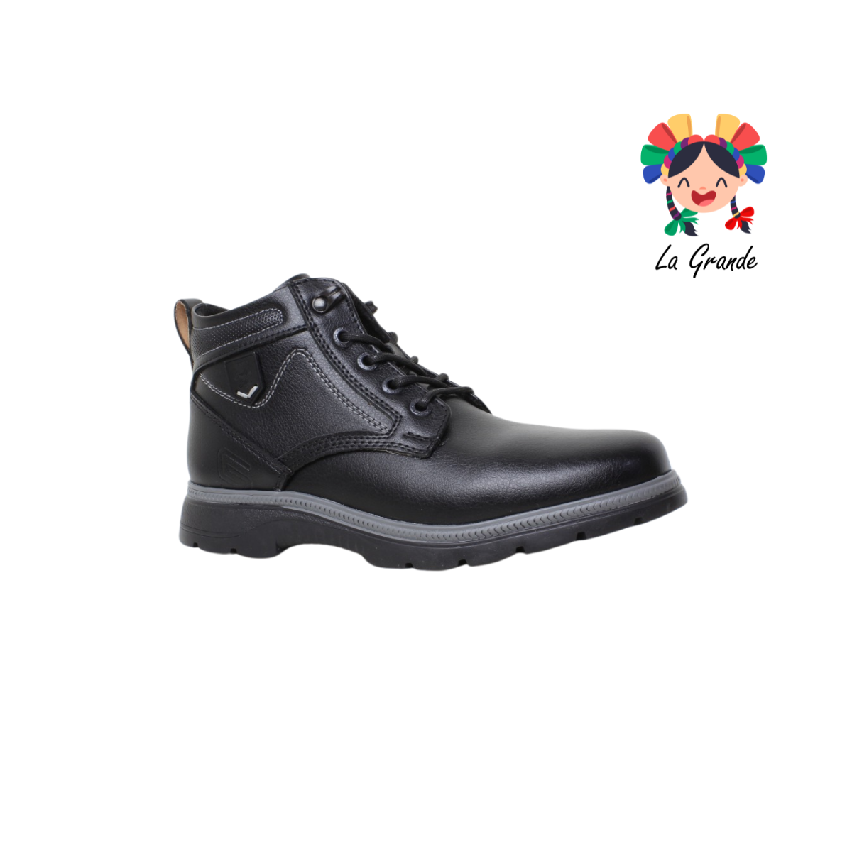 2252 CUSTOM Negro Gris Sint Bota Casual para Caballero