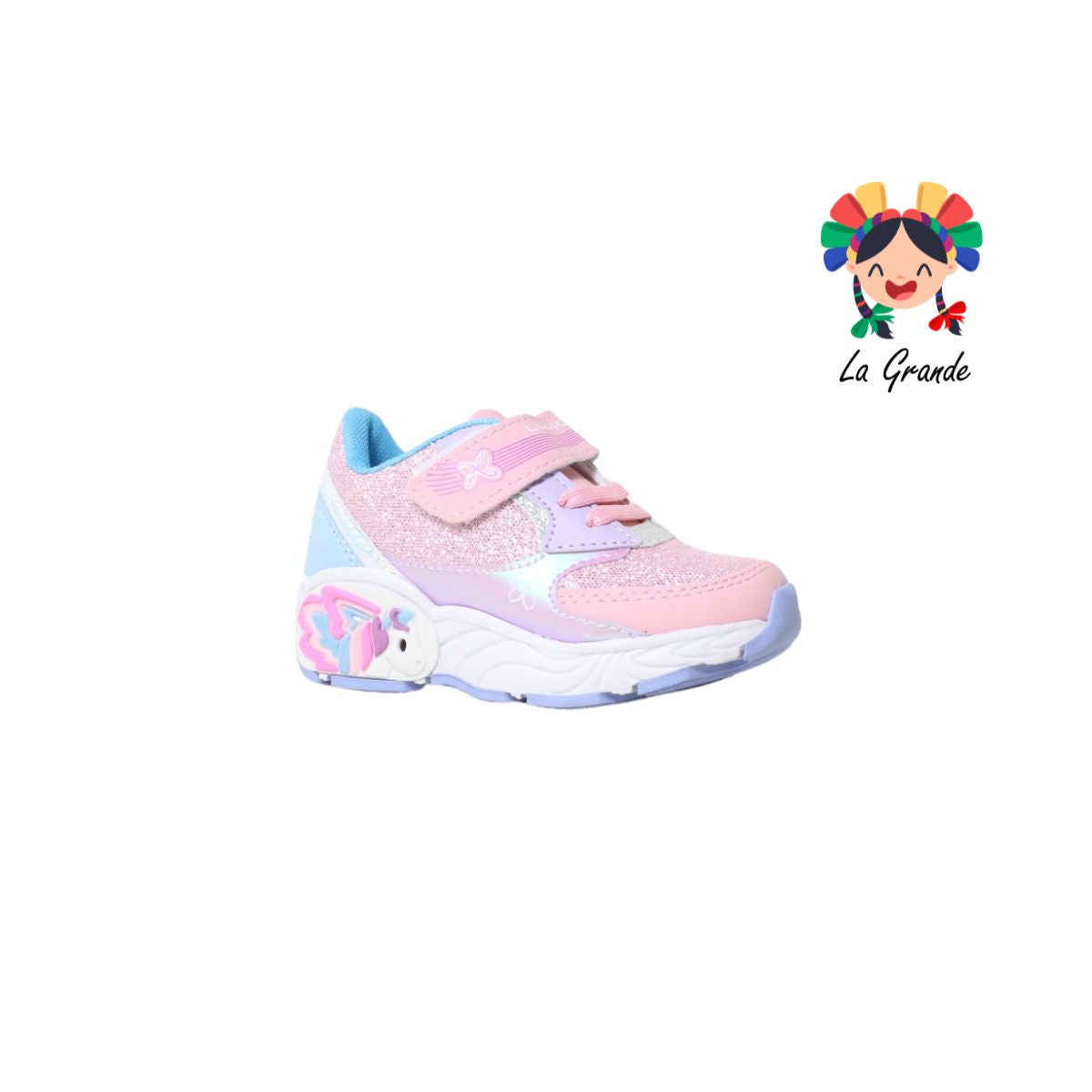 227 LUX-10 Rosa Azul Tenis para Niña