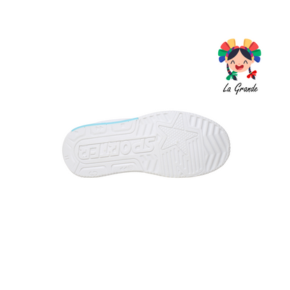 2316B-1B FOSUM Blanco Azul Sint Tenis Casuales para Dama