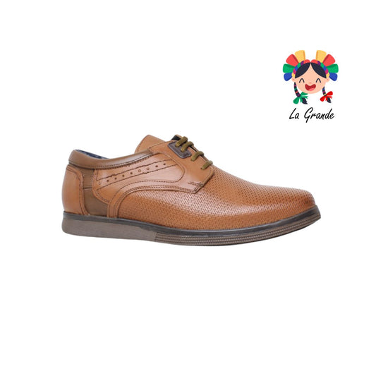 233 PARRANDAS Miel Nuez Piel Zapato Casual para Caballero