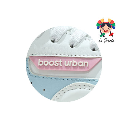 236 BOOST Blanco Rosa Cielo Sint  Tenis Casual para Dama