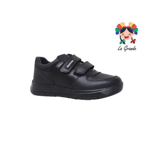 24291 YUYIN Negro Zapato Escolar Choclo para Niño