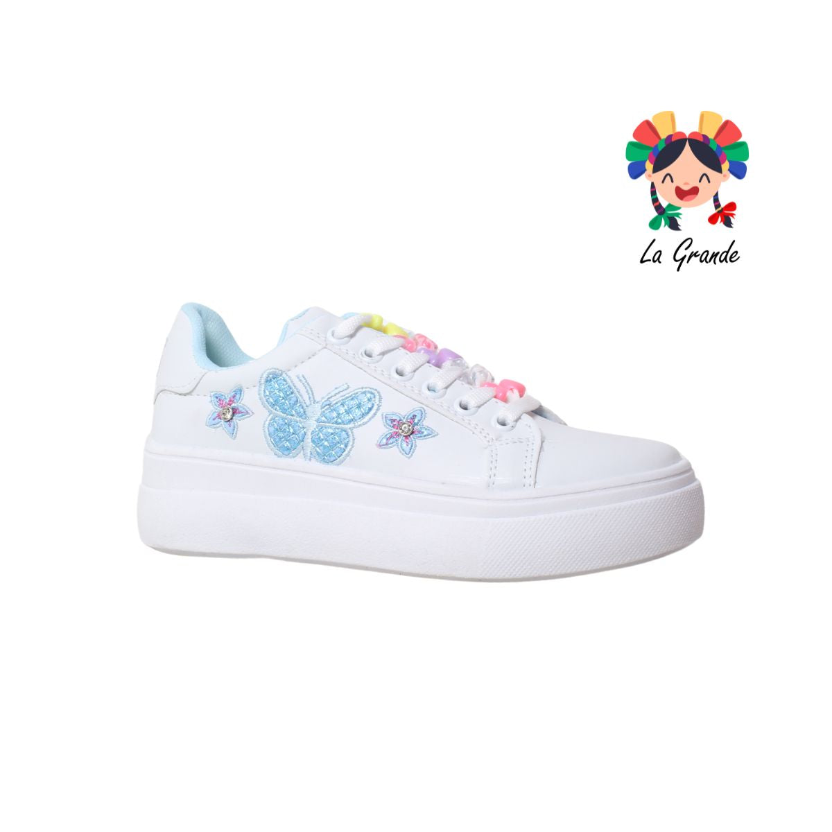 2506 FRIDAYS Blanco Cielo Tenis Urbano Choclo para Dama