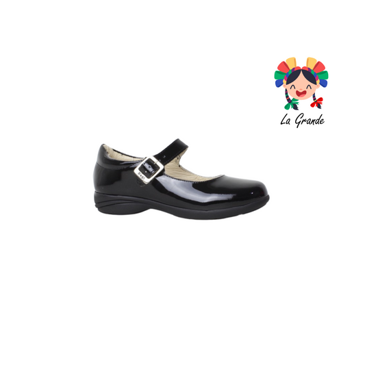 2516 DOGI Negro Charol Zapato Infantil Niña y jovencita