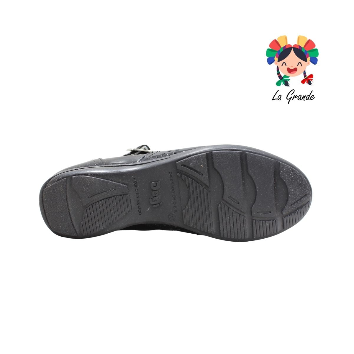 2526 DOGI Negro charol zapato de piel escolar para jovencita