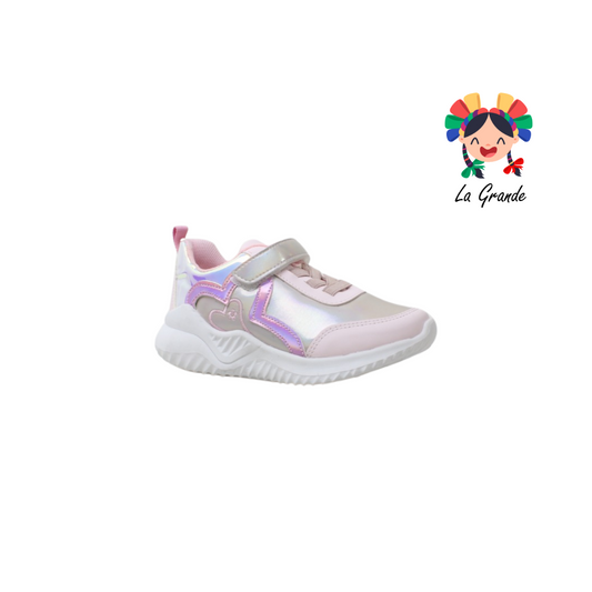 2551 DOMINIQ Rosa Sintético Tenis Choclo Casuales para Niña y Dama