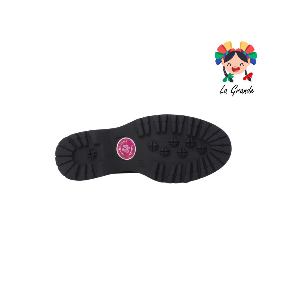 2574 VI LINE FASHION Negro Charol Zapato Mocasín con Plataforma para Dama