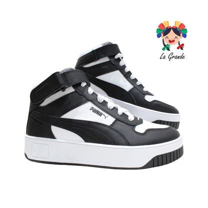 703-PUMA Carina Street Mid Blanco Negro tenis casual importado Original para Joven y Dama